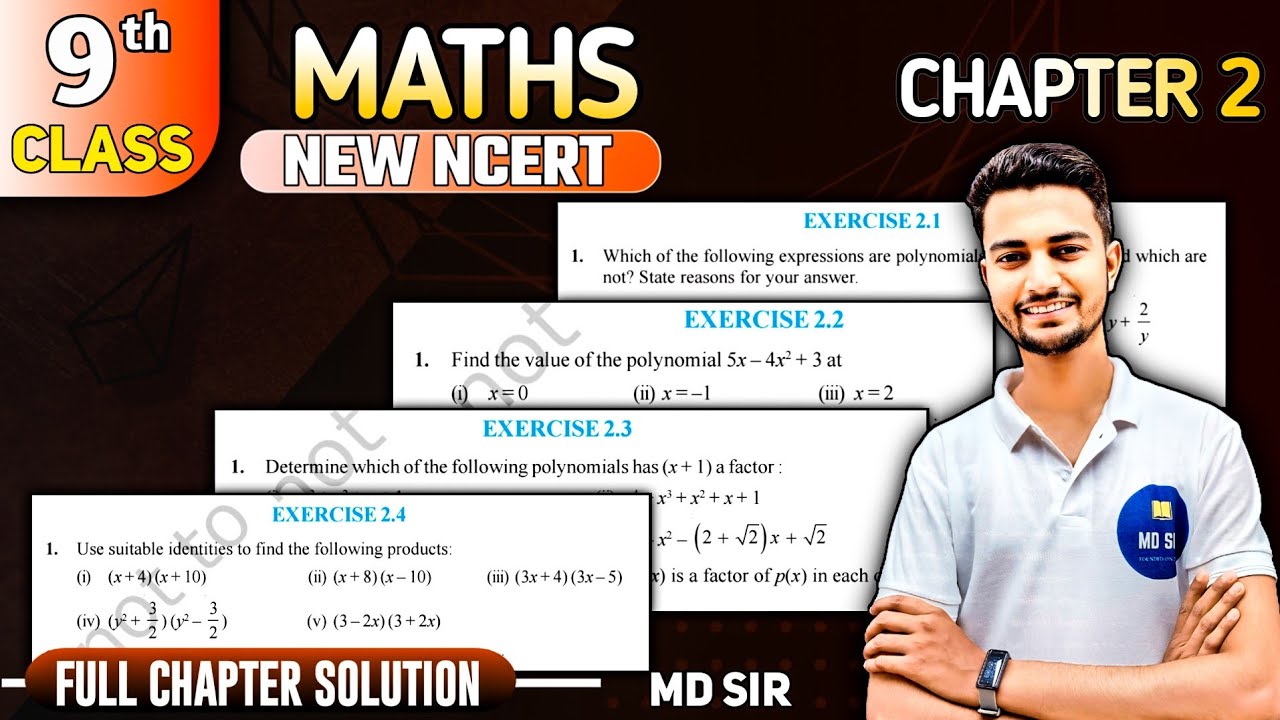Class 9 Maths Chapter 2: Polynomials | MD Sir π