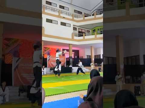Pecahan papan sampe kena penonton!!๐ฑ #taekwondo #stunt #shorts #fypใท