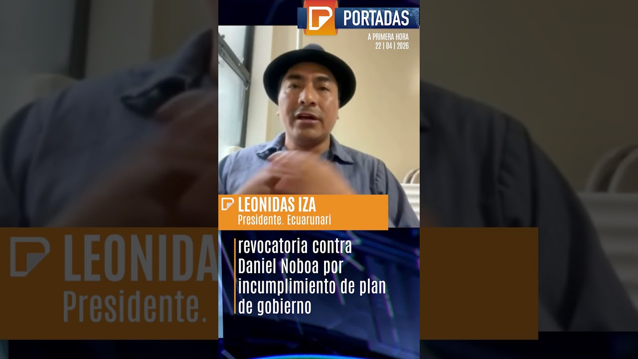 Leonidas Iza inicia revocatoria contra Noboa por incumplimiento 🚩