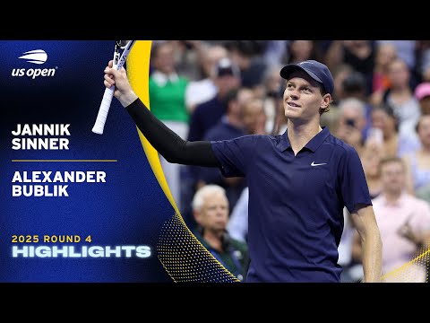 Jannik Sinner vs. Alexander Bublik Highlights | 2025 US Open Round 4