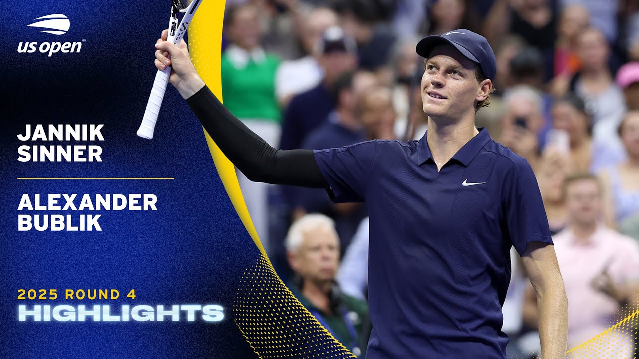 US Open 2025: Jannik Sinner vs. Alexander Bublik | Exciting Round 4 Highlights 🎾