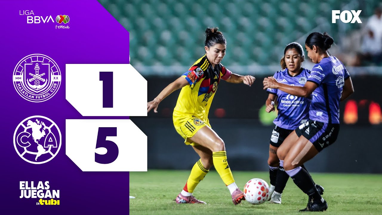 Resumen: Mazatlán 1-5 América Femenil | Jornada 17, Liga MX Femenil Apertura 2025 ⚽️