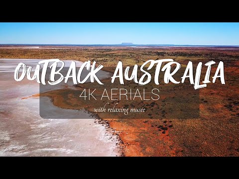 Outback Australia Aerials 4K UHD | Relaxing Music | Red Desert Outback | Australian Landscape