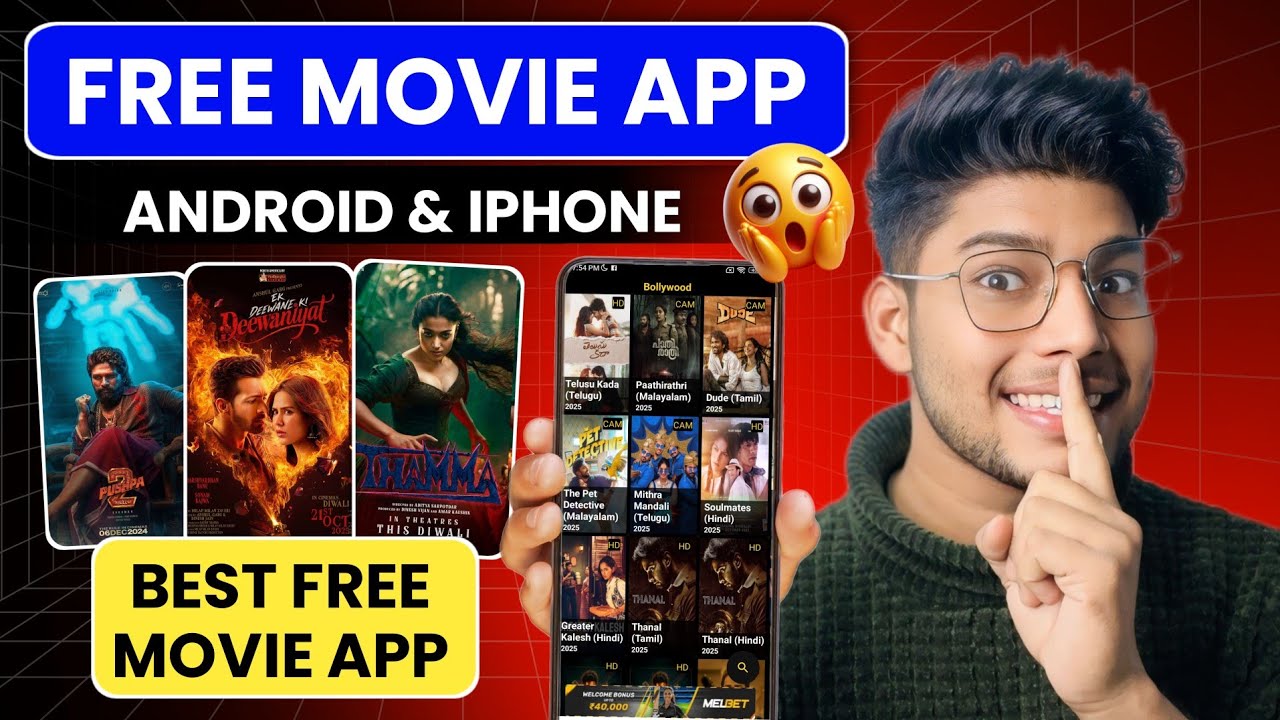 Top Movie Download App 2025 🎬 Watch Bollywood, Hollywood & South Indian Films Legally