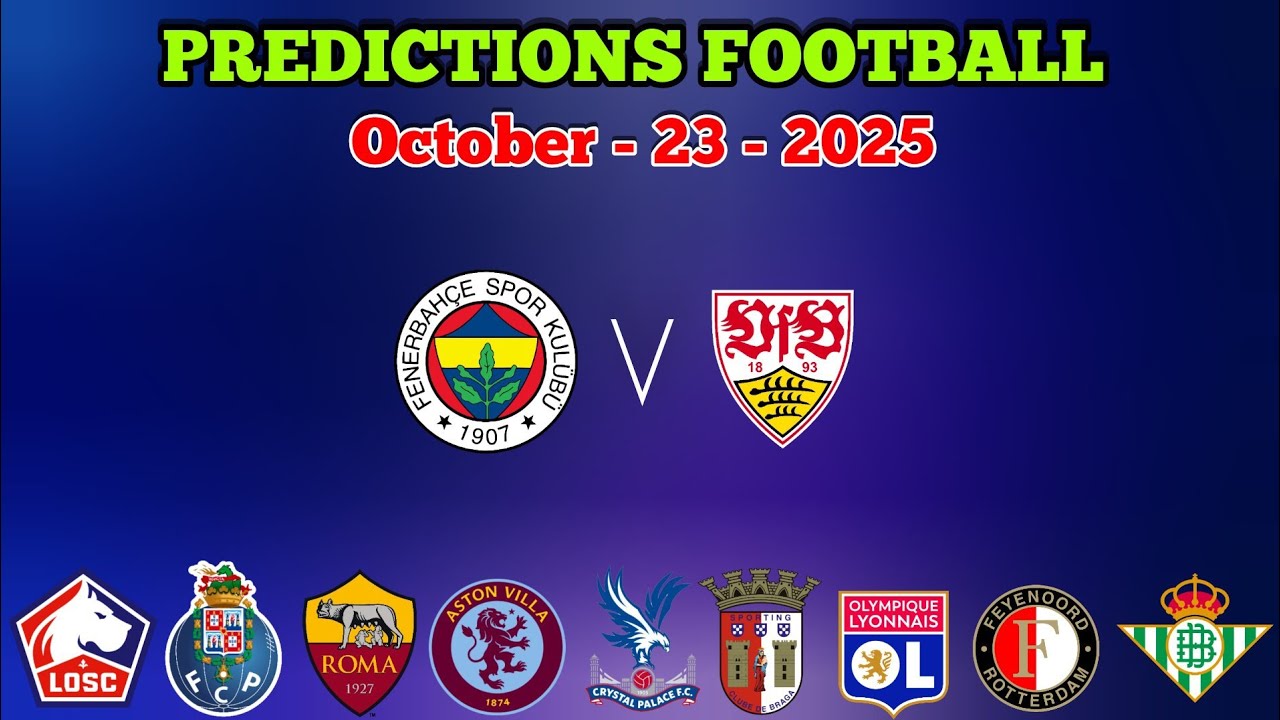 Football Predictions for October 23, 2025 ⚽
