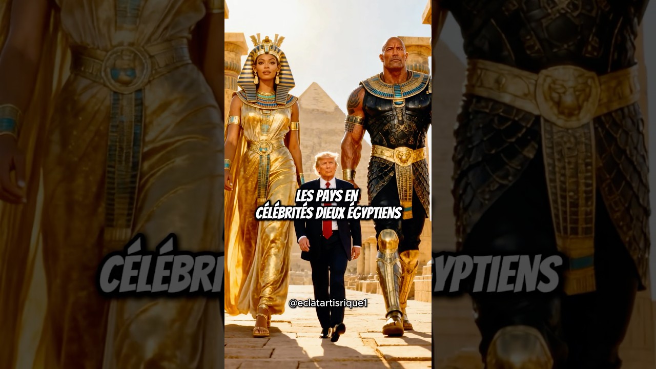 Célébrités Réinventées en Dieux Égyptiens 🏺 | Pays et Mythes Mythiques