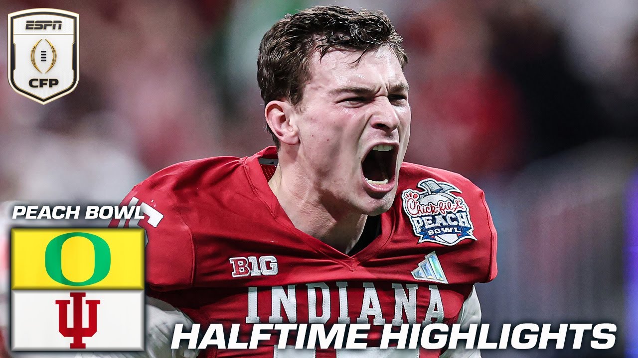 Peach Bowl Halftime: Indiana Leads Oregon 35-7 π