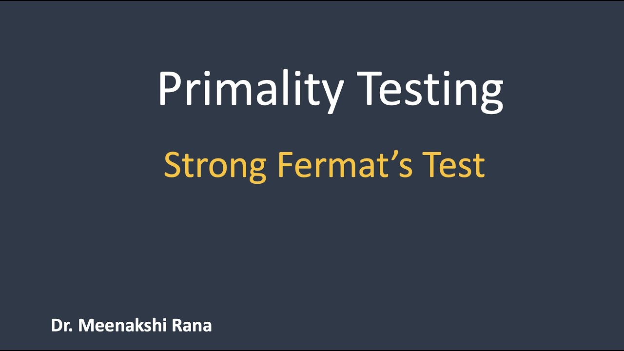Mastering Primality Testing with the Strong Fermat's Test 🔍