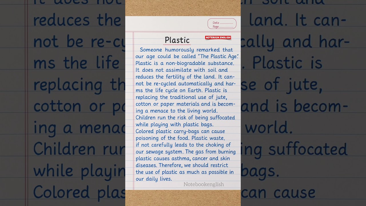 Paragraph on Plastic Pollution | Short Essay on Plastic Pollution in English #plasticpollution