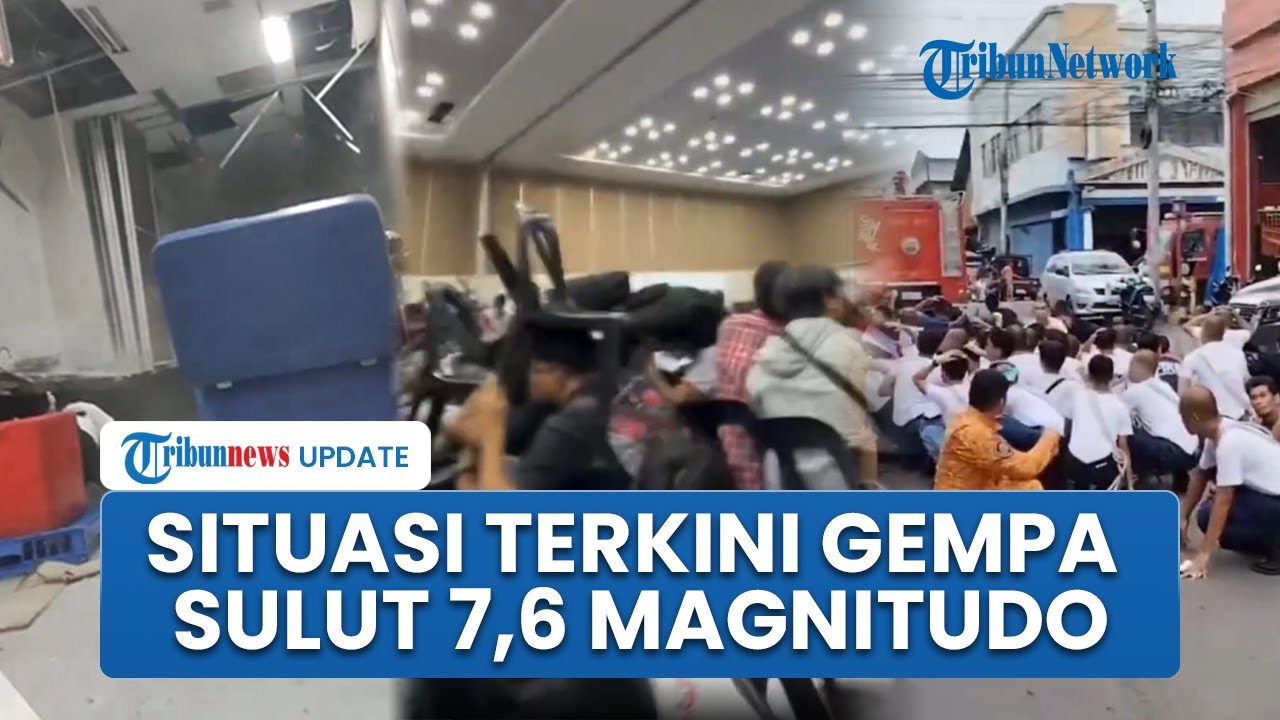 Momen Menegangkan Gempa Magnitudo 7,6 di Sulut ⚠️ Warga Berhamburan Keluar Rumah