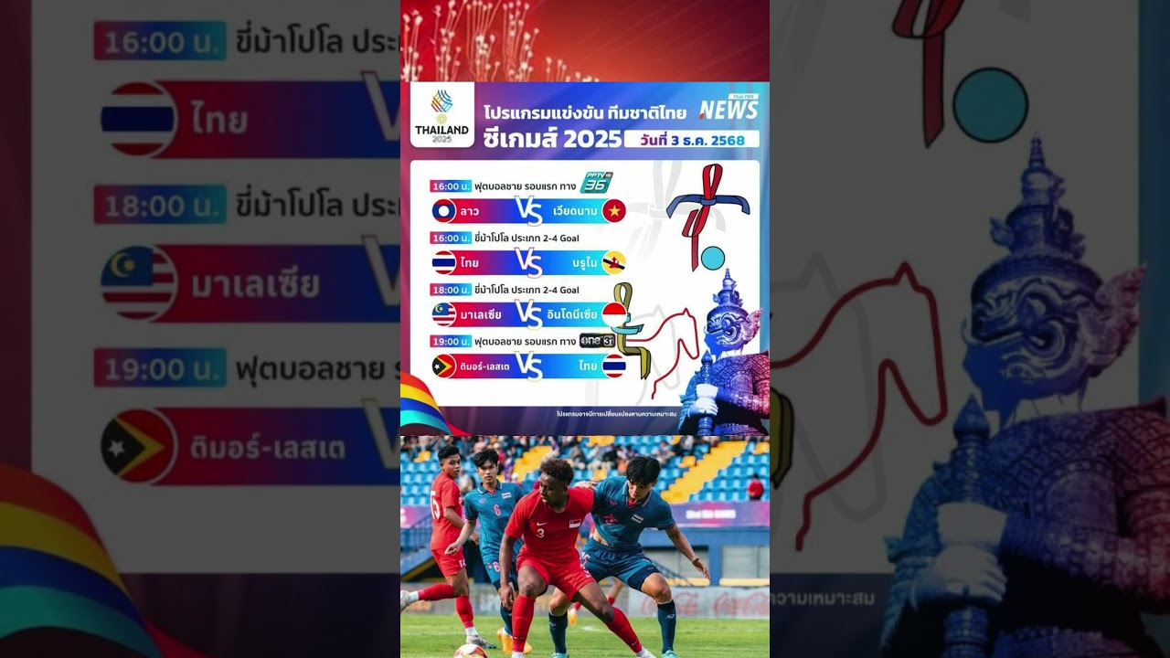 ซีเกมส์ 2025 วันที่ 3 ธ.ค. 🏅