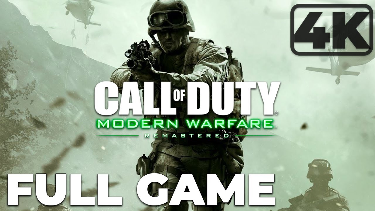 Call of Duty: Modern Warfare Remastered Full Walkthrough (4K 60FPS) 🎮