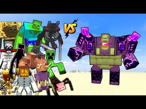 ENDER GUARDIAN Vs All Mutants in Minecraft