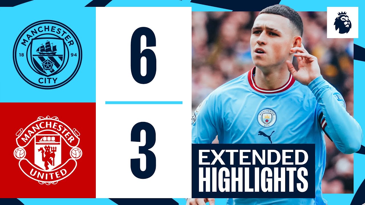 Man City Dominates Man United 6-3 with Haaland & Foden Hat-Tricks! ⚽️