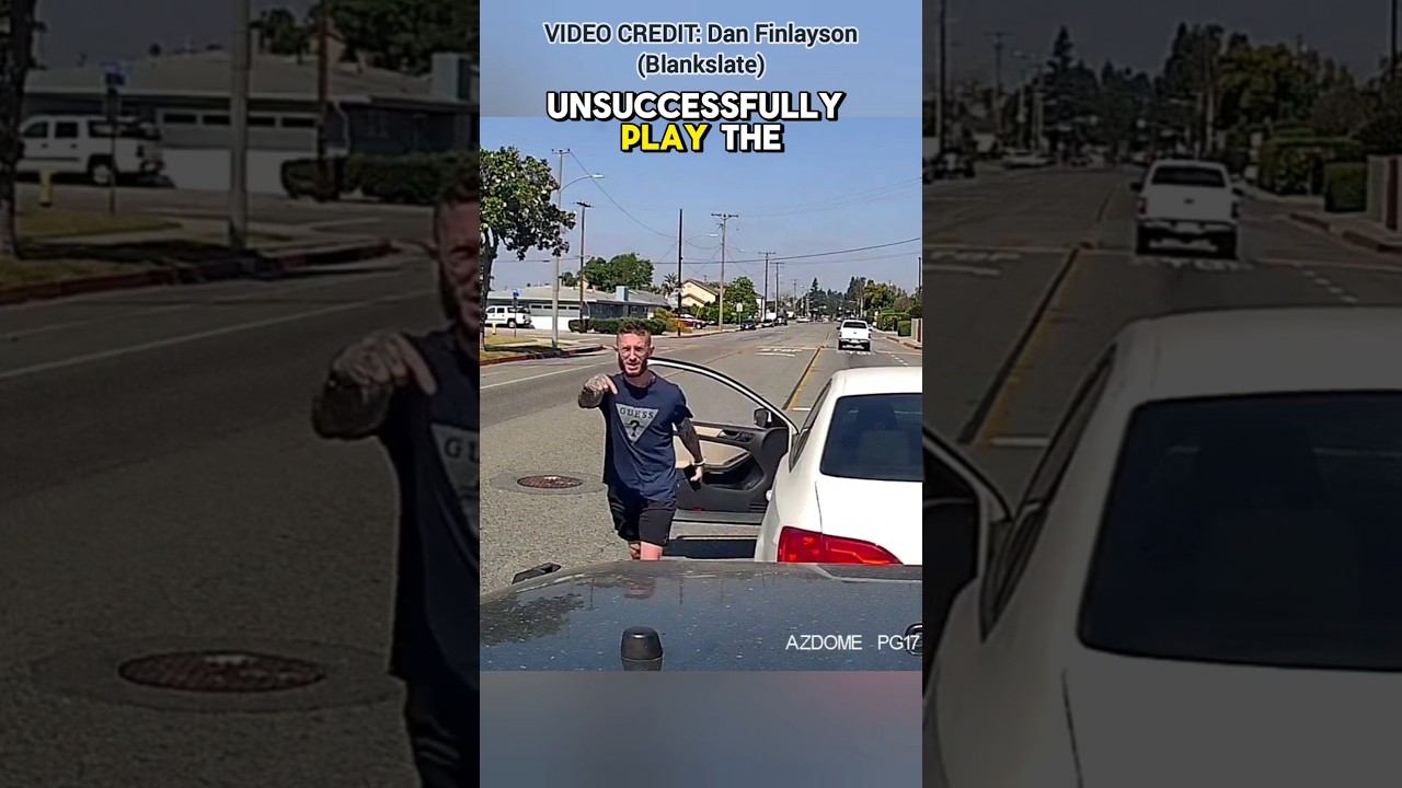 Road Rage Driver Gets Instant Karma 😂