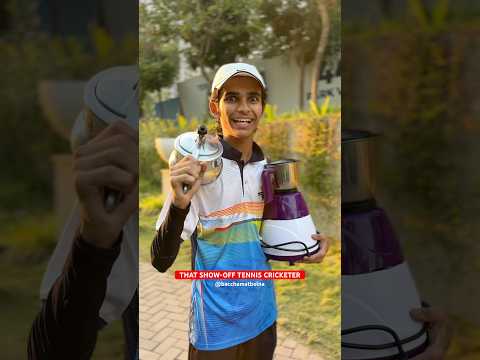 SHOW-OFF TENNIS CRICKETER #shorts #cricket #cricketlover #sports #playground #comedy #funny #explore