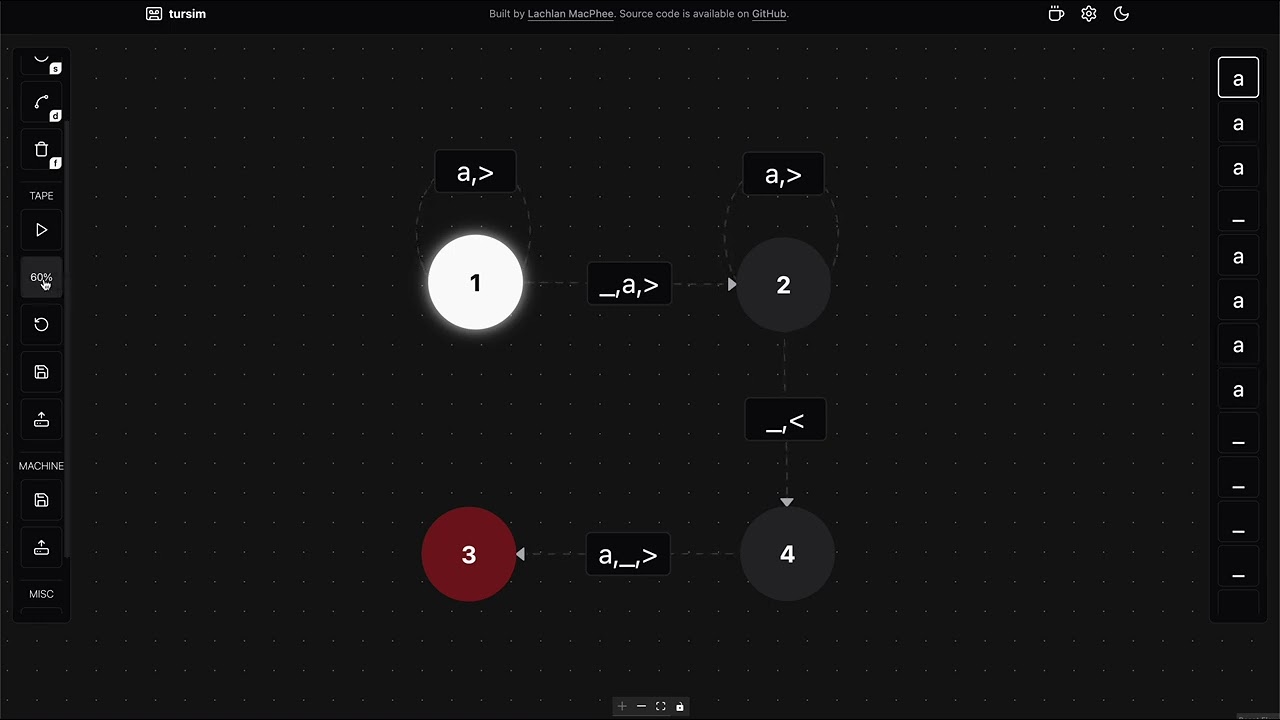 Tursim: Open-Source Turing Machine Simulator for Enthusiasts 🤖