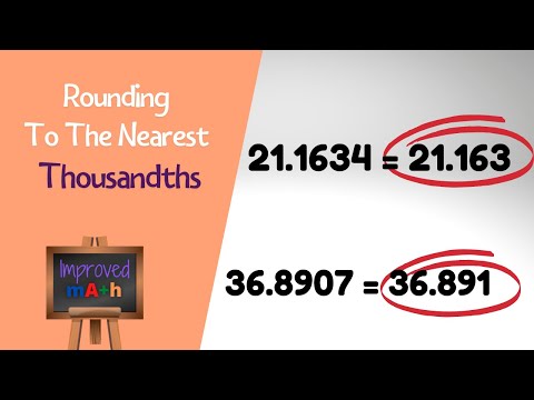 Rounding Decimals To The Nearest Thousandth