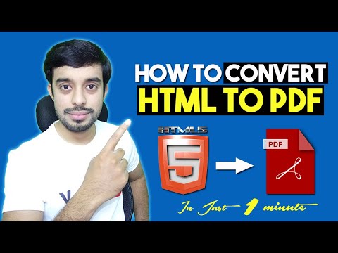 How to Convert HTML to PDF | HTML to PDF converter | Convert html to pdf Online