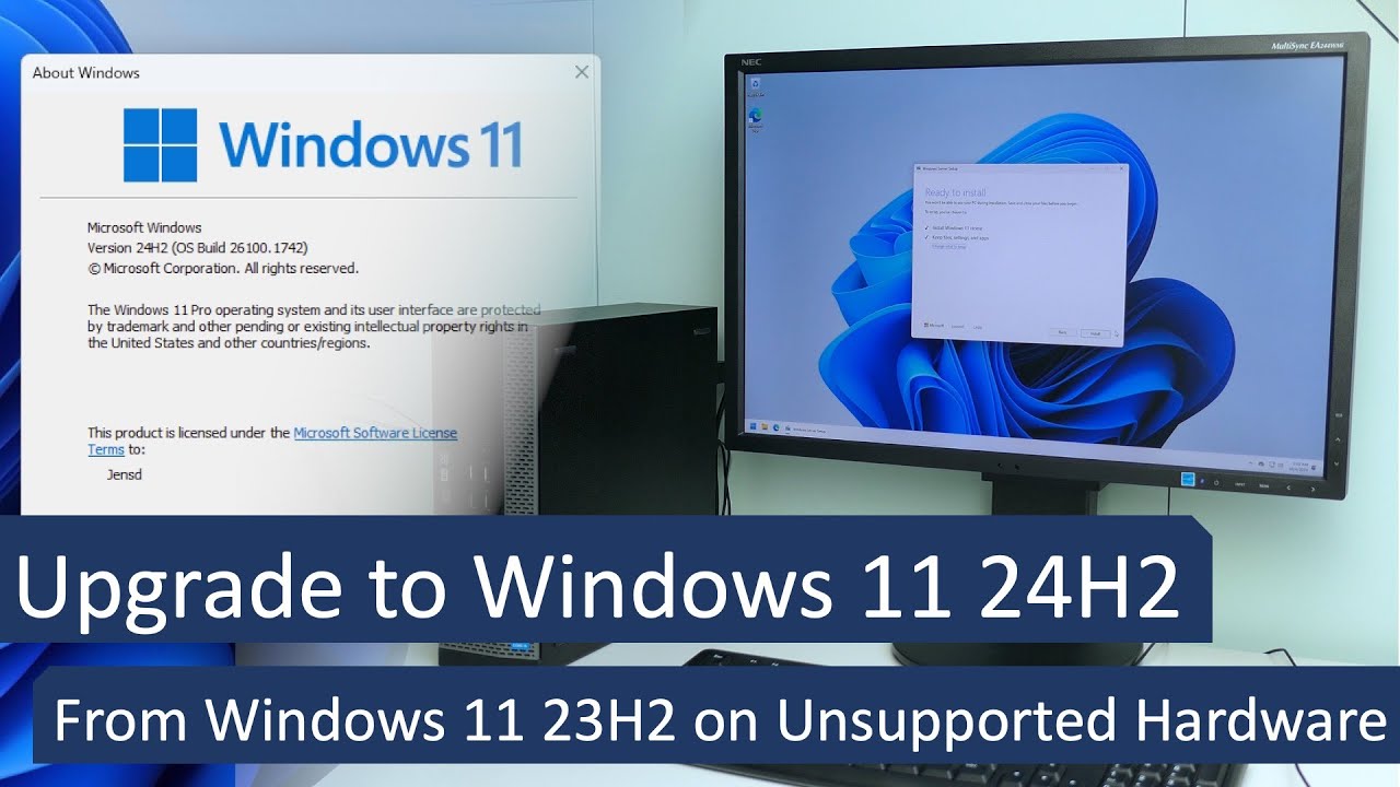 Upgrade Unsupported Windows 11 to 24H2 in 24H โฑ๏ธ
