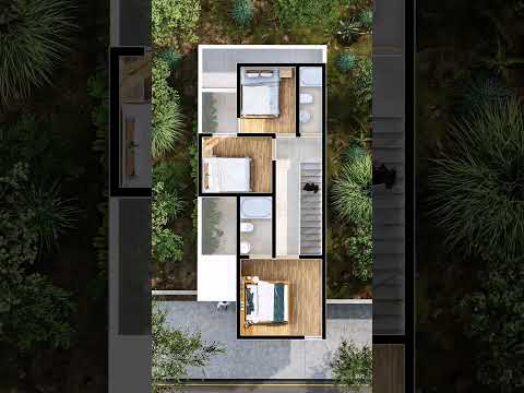 Casa 5x10m | Segundo piso #planos #diseño #casas#diseño3d #Arquitectura #design #5x10m #animation