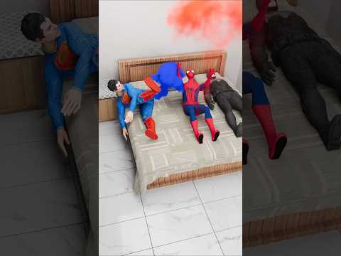 Superman vs Spiderman vs Batman | Bed Challenge 2 | Marvel Animation