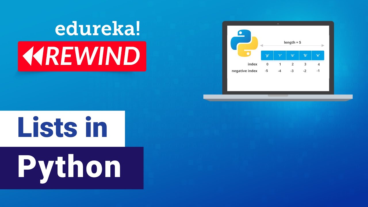 Master Python Lists: Complete Guide for Beginners 📋 | Edureka Python Tutorial