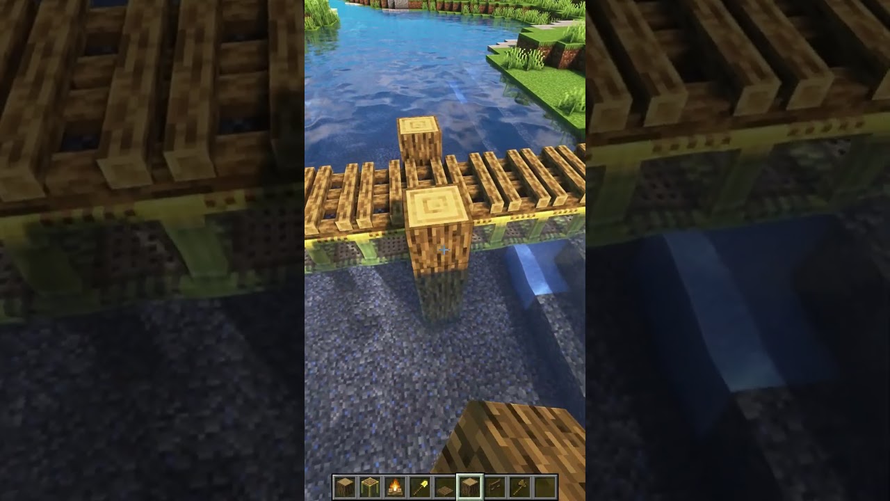 Minecraft Bridge Design 💦 #shorts