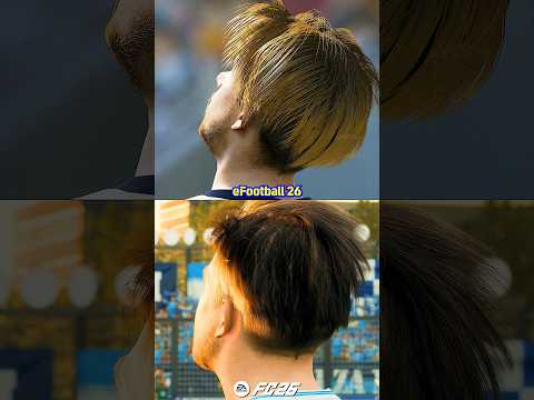 FC 26 vs eFootball 2026 - Light on Hair Strand, Nets Pole, Player Sweat Comparison #fc26 #efootball