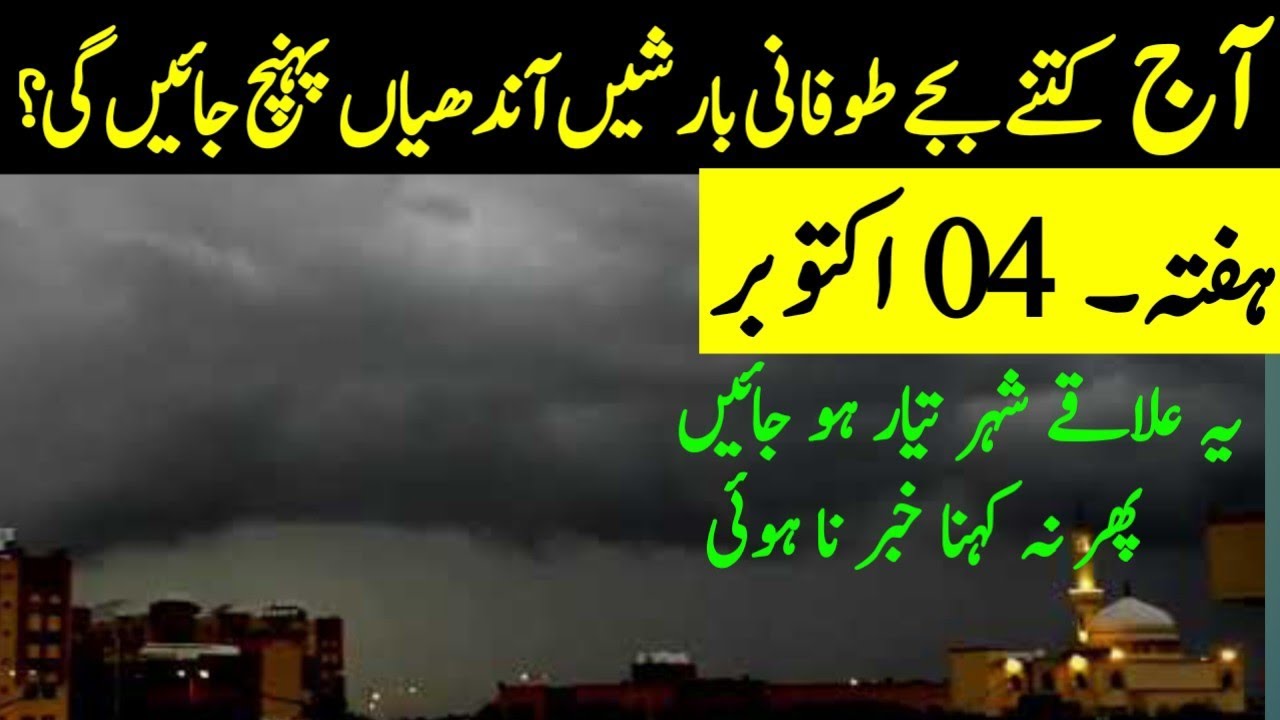 Pakistan Weather Alert: Heavy Rains & Windstorm (Oct 4)
