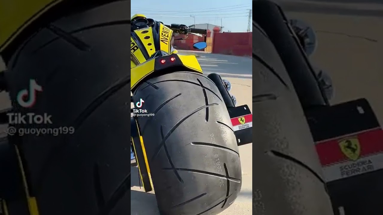 Moto japonaise avec grosse roue 🚲