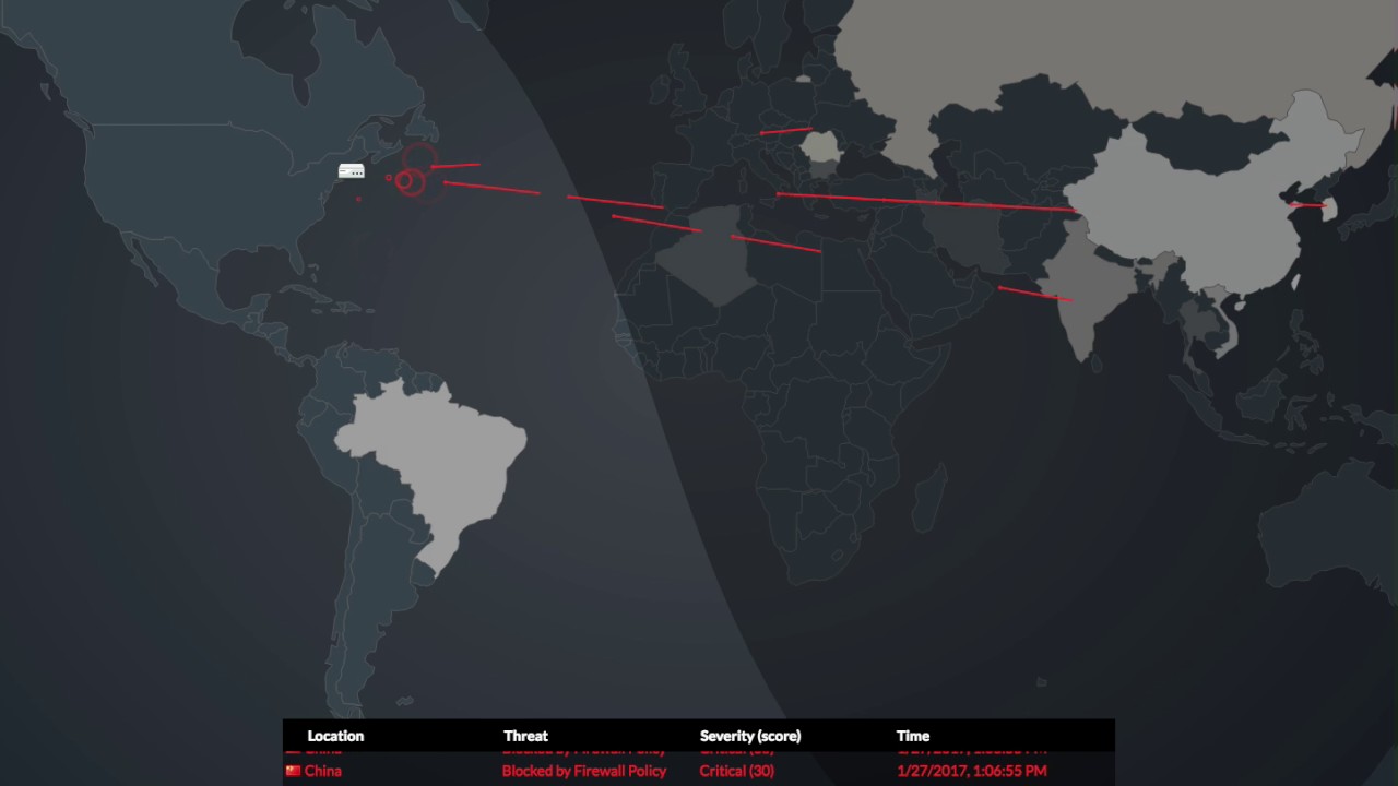 Cyber Threat Map Example