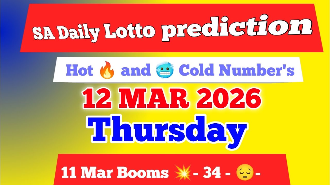 Sa daily lotto prediction of 12 Mar 2026 | South Africa daily lotto Prediction