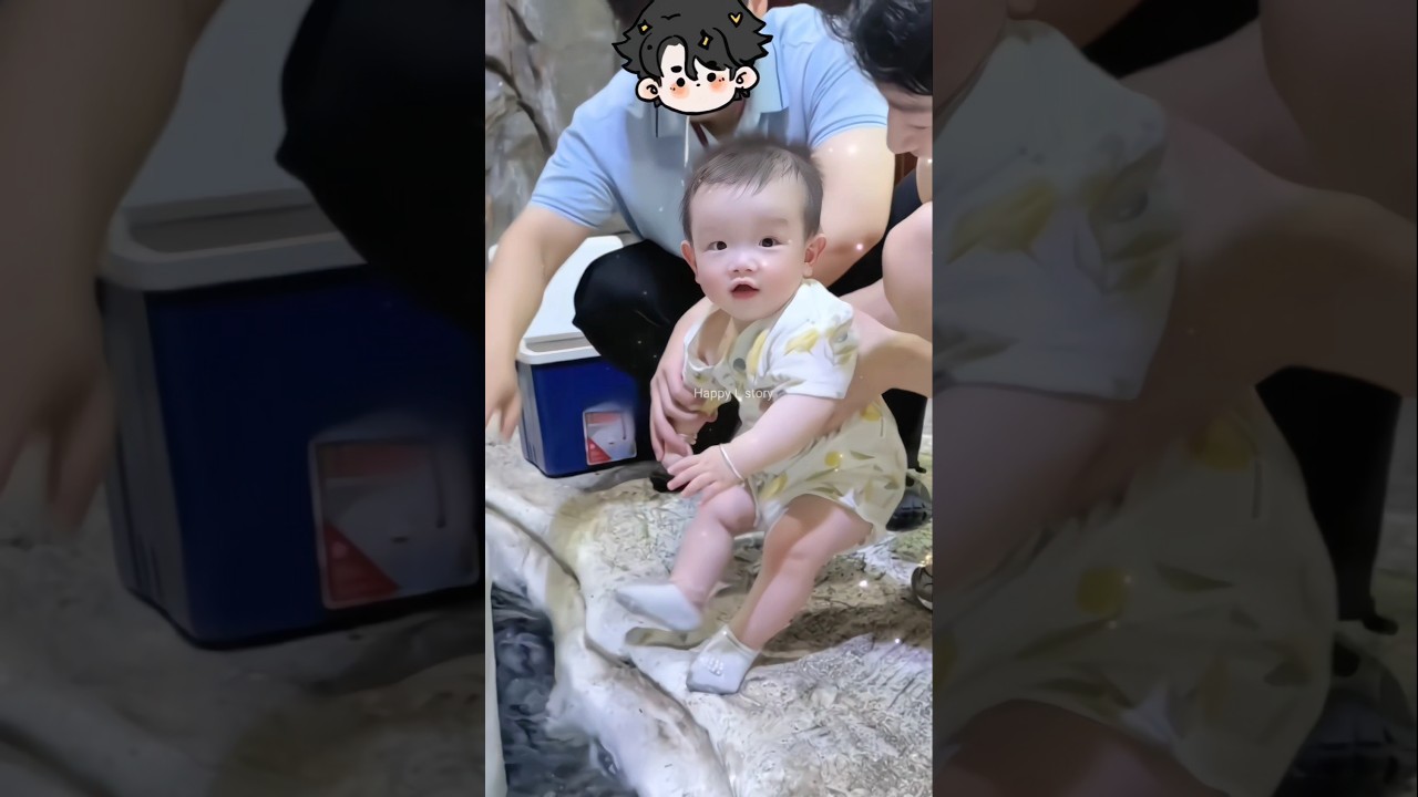 Baby's Heartwarming Reaction to White Fish Kiss 🥰