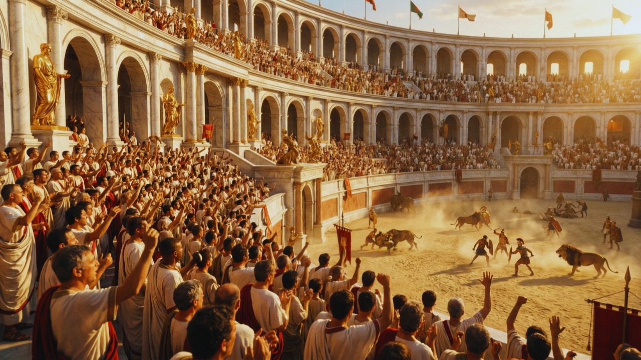 O Coliseu - O Maior Anfiteatro do Império Romano (Reconstrução por IA)
