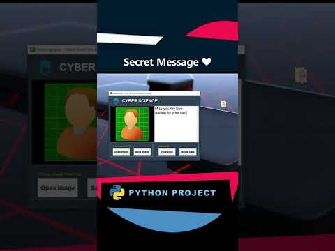 Data Hiding in Image Using Python | GUI Tkinter Project #Python #Steganography #shorts