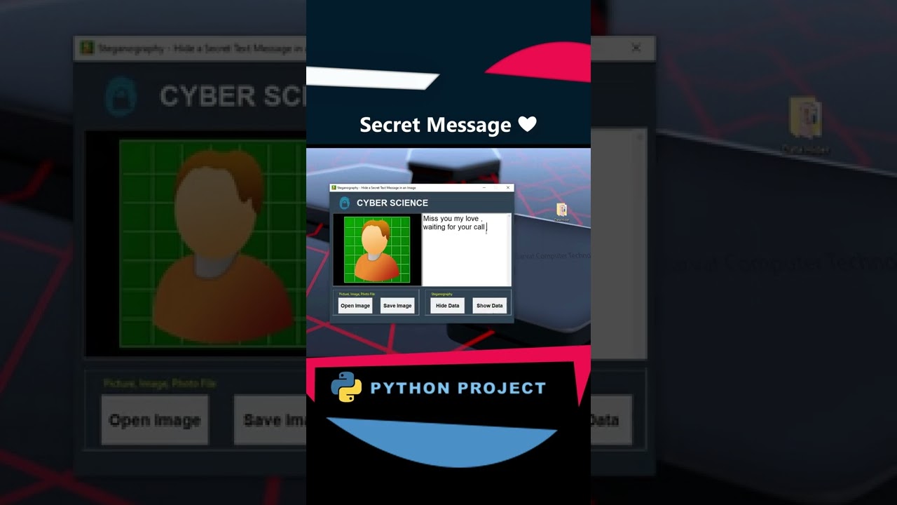 Hide Data in Images Easily with Python & Tkinter 🖼️ | Steganography Project