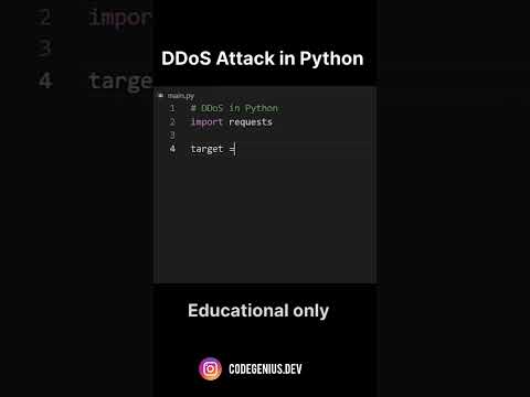 DDOS Attack in Python 🤩 | #shorts #shortvideo #trending #usa
