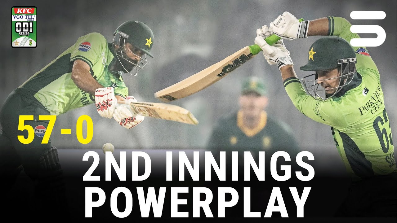 Pakistan vs South Africa 2025 ODI Series: Exciting 2nd Innings Powerplay Highlights | 1st Match 🇵🇰🇿🇦