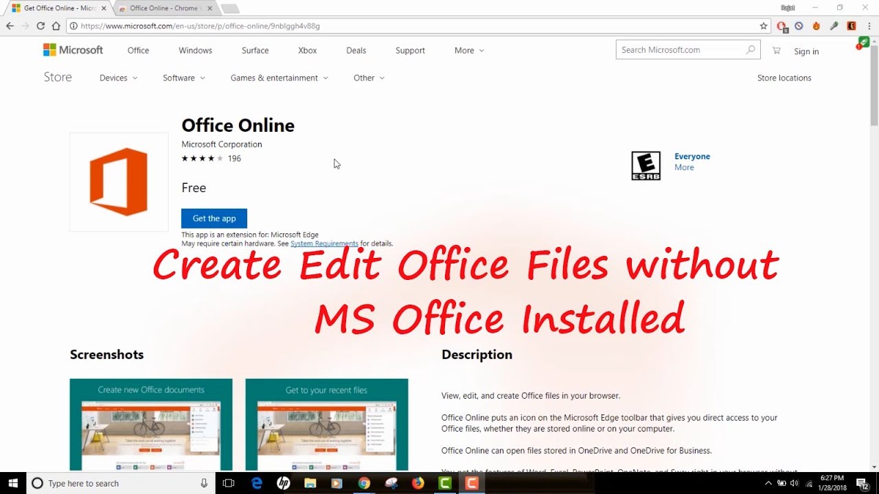 Edit MS Office Files with Chrome Extension β¨