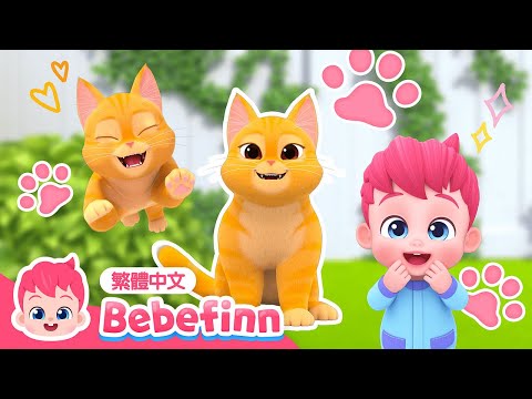 貓咪歌 😺 喵喵 The Cat Song 台灣配音 經典兒歌 童謠 | EP73 | 貝貝彬 Bebefinn 繁體中文