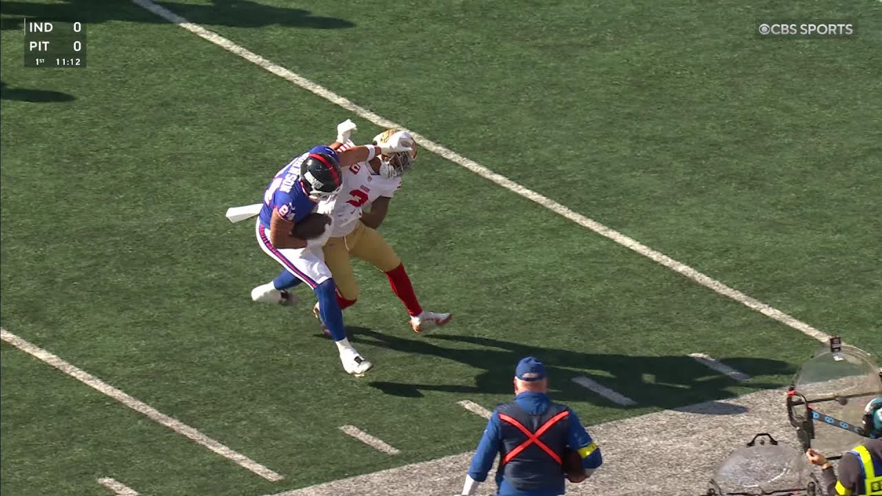 Theo Johnson Scores an Exciting Touchdown! π