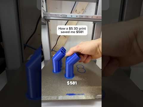 $5 3D print saved me $581. #3Dprinting #diy