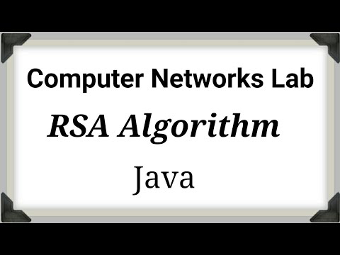 Computer Network Lab | VTU | Program 9 - RSA Algorithm