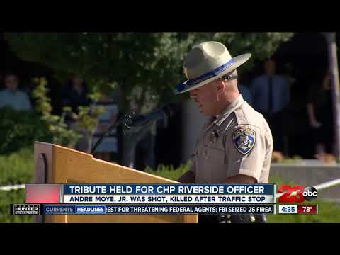 Tribute held for CHP Riverside officer shot and killed during traffic stop