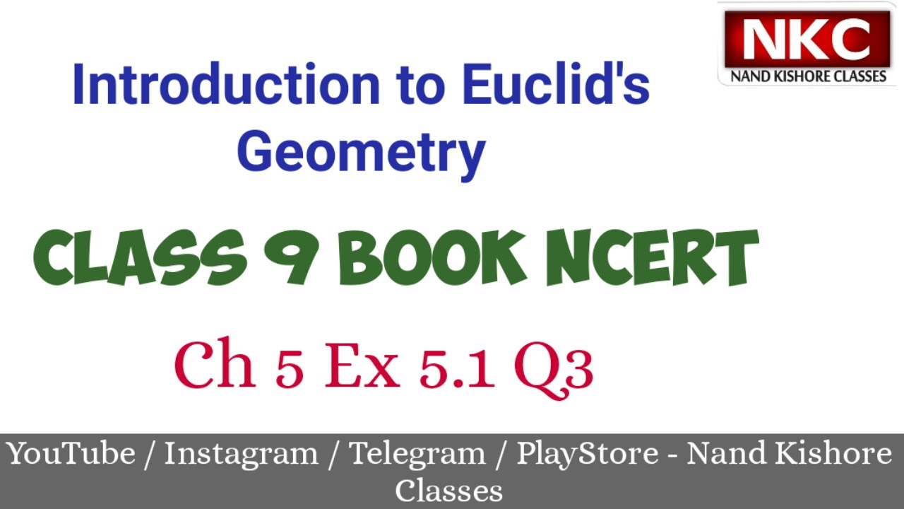Understanding Euclid's Geometry: Class 9 NCERT Chapter 5 Exercise 5.1 Question 3