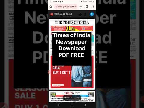🔥 Times of India PDF FREE Download 💥 | TOI Newspaper Daily Free 📥 #shorts #trending #viral