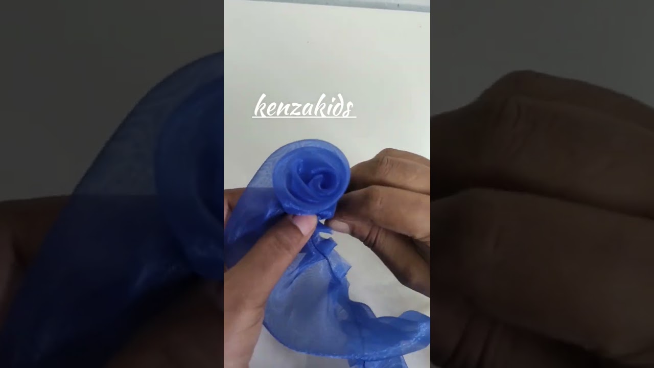 Organza rose flower cutting and stitching/customized baby frock designing