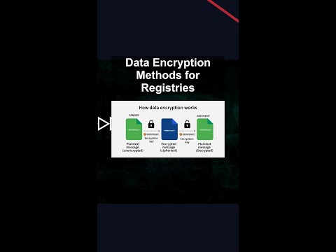 Data Encryption Methods for Registries #ai #artificialintelligence #machinelearning #aiagent Data