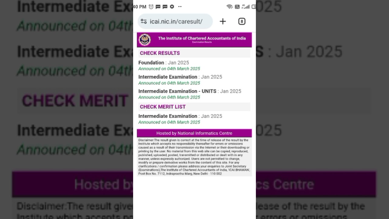 ICAI Result 2025 Out! Check CA Foundation, Inter & Final Results Now π